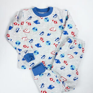 Піжама дитяча з начосом, Сірий, 104 (4 роки)