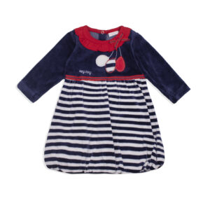 Сукня велюрова "Кульки", Синій, 62 (3 міс)