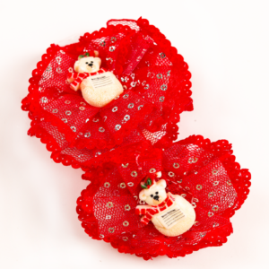 Резинка для волосся 7см, Червоний