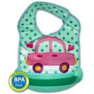 Слинявчик на кнопці зі з'ємною кишенею, Ментоловий