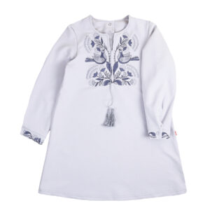 Сукня вишиванка для дівчат "Зозуленька", Платиновий, 116 (6 років)