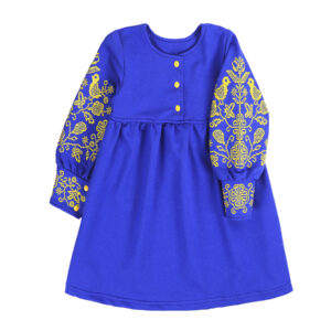 Сукня з довгим рукавом "Ліна", Електрик, 92 (2 роки)