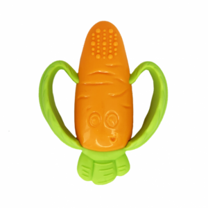 Текстурний прорізувач-брязкальце "Морквинка", Помаранчевий