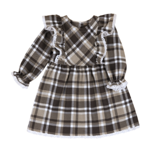 Тепла сукня дитяча з мереживом "Вів'єн", Какао, 86 (1.5 роки)