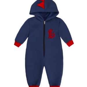 Теплий комбінезон на блискавці "Дракоша", Індіго, 92 (2 роки)