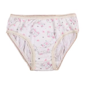 Труси для дівчаток "Слоненя" ажур, Молочний, 3-4 роки