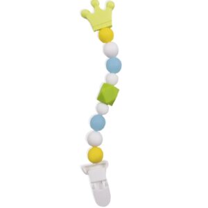 Ланцюжок для пустушки силіконовий " Корона", Салатовий