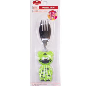 Виделка дитяча з нержавіючої сталі, Зелений