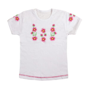 Вишиванка для дівчинки №5, Білий, 98-104см