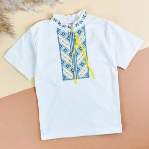 Вишиванка для хлопчика №11, Білий, 140-146см