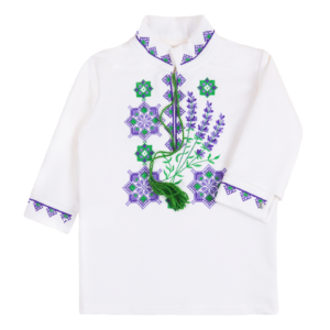 Вишиванка для хлопчика "Лаванда", Молочний, 92 (2 роки)