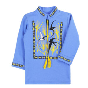 Вишиванка для хлопчика "Назарій" довгий рукав, Індіго, 92 (2 роки)