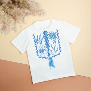 Вишиванка для хлопчика "Скай", Білий, 122 (7 років)