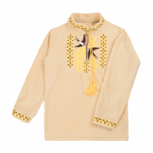 Вишиванка флісова для хлопчика "Лілея", Латте, 152 (12 років)