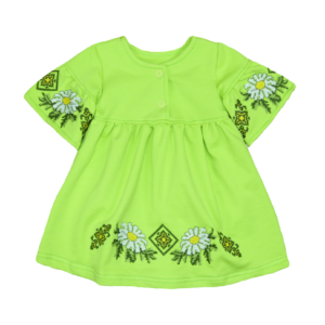 Ясельна сукня "Олівія" короткий рукав, Салатовий, 68 (6 міс)