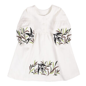 Ясельна сукня з вишивкою "Верба", Білий, 68 (6 міс)