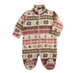 Ясельний флісовий комбінезон "Тім", Пудровий, 68 (6 міс)