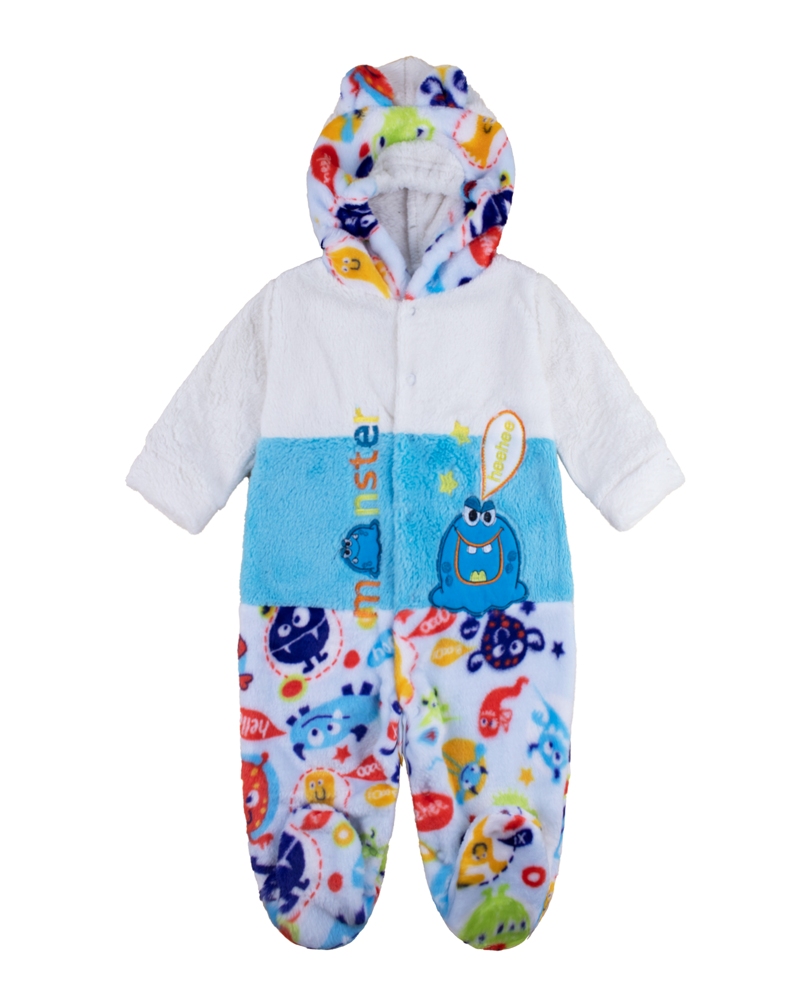 Ясельний комбінезон "Монстрики", Блакитний, 62 (3 міс)