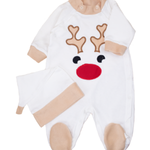 Ясельний комбінезон "Ніко" + ковпачок, Білий, 62 (3 міс)