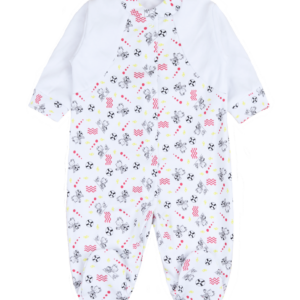 Ясельний комбінований комбінезон "Кіт-моряк", Білий, 62 (3 міс)