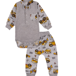 Ясельний комплект для хлопчиків "Містер Грей", Сірий, 68 (6 міс)