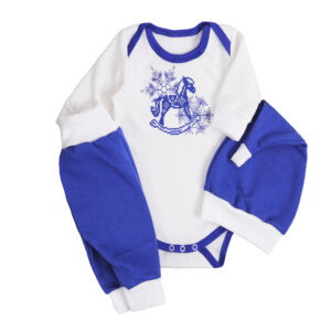 Ясельний комплект трійка "Різдвяний коник", Електрик, 62 (3 міс)