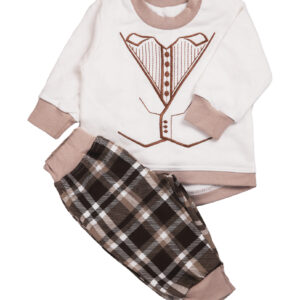 Ясельний комплект з вишивкою "Грант", Какао, 68 (6 міс)