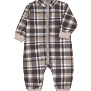 Ясельний ромпер "Клітинка" футер, Какао, 92 (2 роки)