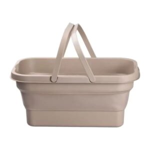 Складний кошик для пікніка з кришкою-столиком 44.8х26х14 см Бежевий SJ-0120BE