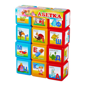 Дитячі розвиваючі кубики "Абетка" 06042, 12 шт. в наборі