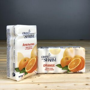 Крем - мило з Гліцерином Grand Sharm Апельсин - 5*70 г.