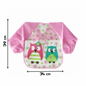 Дитячий фартух слинявчик з рукавами, Пудровий