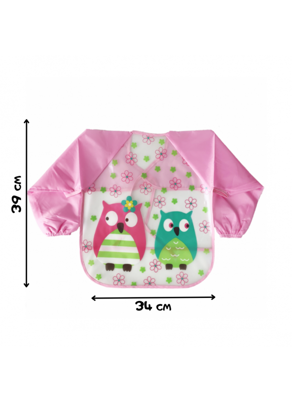 Дитячий фартух слинявчик з рукавами, Пудровий