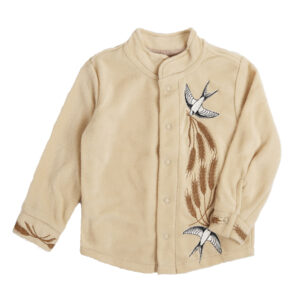 Флісова сорочка для хлопчика "Лілея" з вишивкою, Капучіно, 98 (3 роки)