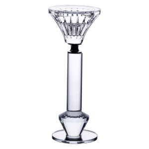 Підсвічник скляний на ніжці 6×17.3 см прозорий декоративний підсвічник на стіл HP-4-10S