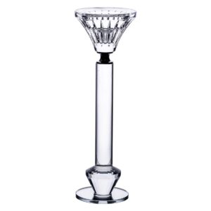Підсвічник скляний на ніжці  6×21.3 см прозорий декоративний підсвічник на стіл HP-4-12L