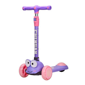 Самокат дитячий 3-х колісний SC21001 (RL7T), колеса світяться PU 110 мм Фіолетовий