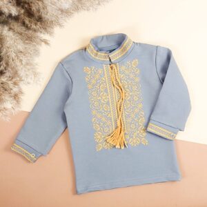 Вишиванка для хлопчиків "Тарас", Сірий, 134 (9 років)