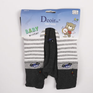 Колготки дитячі теплі , Графіт, 12-18