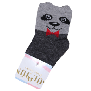 Шкарпетки для немовлят "Пандочка", Сірий, 0-3