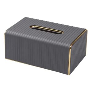 Серветниця з еко шкіри 21.5х13х9 см органайзер для кафе і ресторанів Сірий HP-3-203G