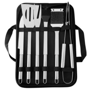 Набір аксесуарів для барбекю, мангала, гриля 6 предметів 40х10х5 см мангальне приладдя HP-20-73