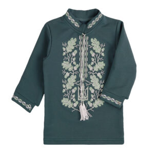 Вишиванка для хлопчика "Дубочок" довгий рукав, Евкаліпт, 92 (2 роки)