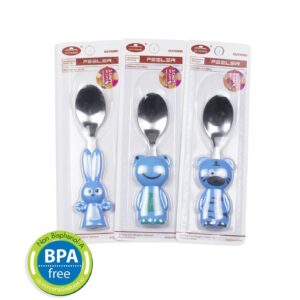 Ложка дитяча з нержавіючої сталі "Звірята", Синій