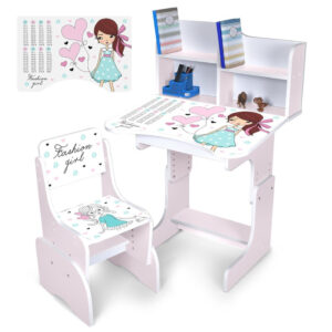 Дитяча Парта N 2071-8-7 білий, зі стільчиком