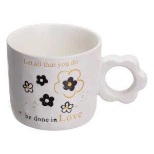 Чашка для чаю та кави порцелянова 420 (мл) гарна оригінальна кружка на подарунок FM-14A