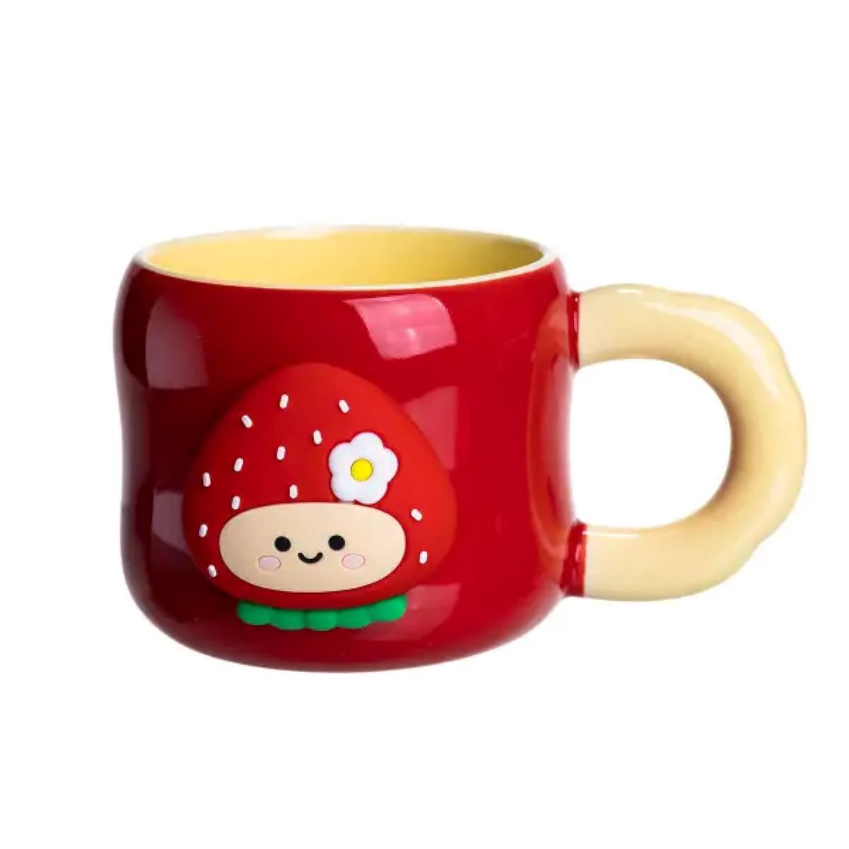 Кубок порцелянова з магнітом Поулиниця 400 (мл) Червоний з жовтим FM-53B