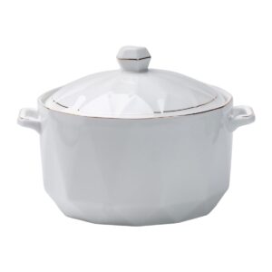 Супниця з кришкою та ручкою на 1 літр біла HP1049