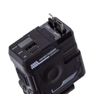 Автомобільний зарядний пристрій MECHA з висувними кабелями та портами USB/Type-C Чорний HP-A1B