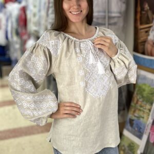 "Світанок" бежева жіноча вишиванка